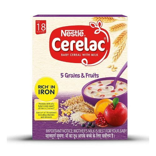 Nestle Cerelac 5 Grains & Fruits - Stage 18 Nestle Cerelac 5 Grains & Fruits - Stage 18