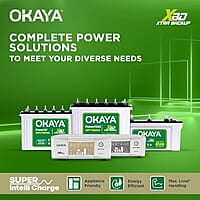 Okaya OPLT 19036 Inverter Battery & Okaya Inverter Ultra Pure 1175 Okaya OPLT 19036 Inverter Battery & Okaya Inverter Ultra Pure 1175