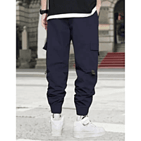 Men Printed Black Track Pants Men Printed Black Track Pants