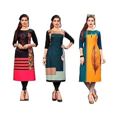 Women's Printed Kurti (Combo Pack Of 3)