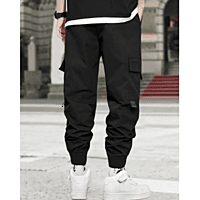 Men Printed Black Track Pants Men Printed Black Track Pants
