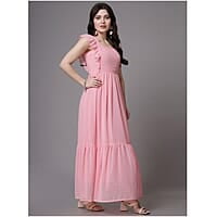 Flutter Sleeve Georgette Maxi Dress Flutter Sleeve Georgette Maxi Dress