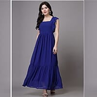 Flutter Sleeve Georgette Maxi Dress Flutter Sleeve Georgette Maxi Dress