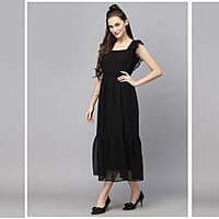 Flutter Sleeve Georgette Maxi Dress Flutter Sleeve Georgette Maxi Dress