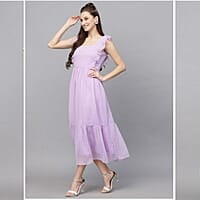 Flutter Sleeve Georgette Maxi Dress Flutter Sleeve Georgette Maxi Dress