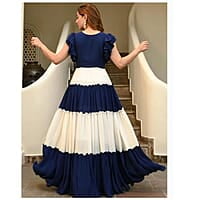 Neck Flutter Sleeves Maxi Dress