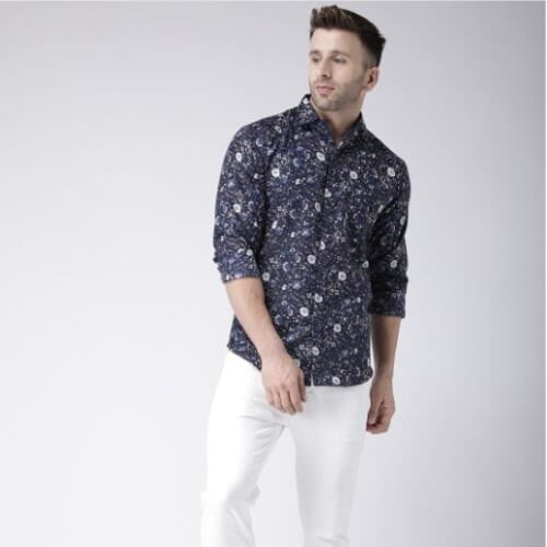 Slim Fit Floral Printed Casual Shirt Slim Fit Floral Printed Casual Shirt