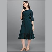 Crepe Fit & Flare Midi Dress Crepe Fit & Flare Midi Dress