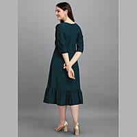 Crepe Fit & Flare Midi Dress Crepe Fit & Flare Midi Dress