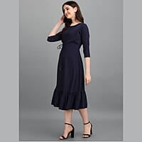 Crepe Fit & Flare Midi Dress Crepe Fit & Flare Midi Dress