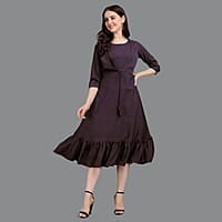 Crepe Fit & Flare Midi Dress Crepe Fit & Flare Midi Dress