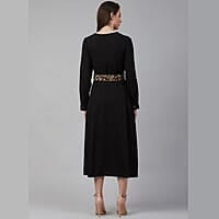 Black Pleated Midi Dress Black Pleated Midi Dress