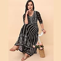 Thread Work Georgette Anarkali Kurta