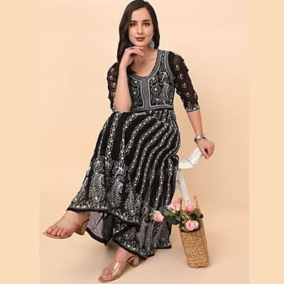 Thread Work Georgette Anarkali Kurta