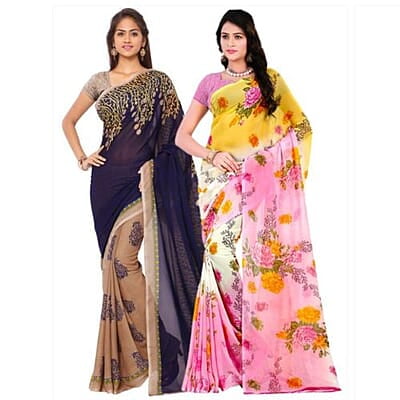 Women Pack of 2 Multi Printed Saree