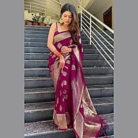 Banarasi Silk Saree With Blouse Piece