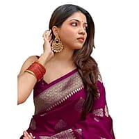 Banarasi Silk Saree With Blouse Piece