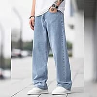 Men Relaxed Fit Light Blue Jeans Men Relaxed Fit Light Blue Jeans