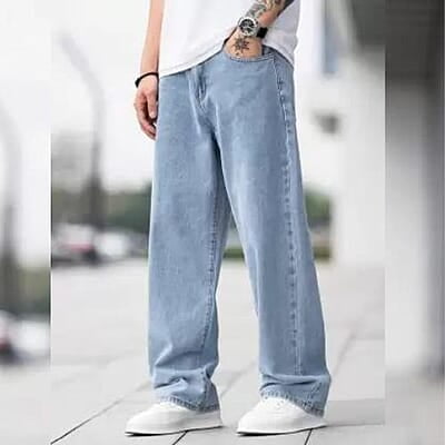 Men Relaxed Fit Light Blue Jeans