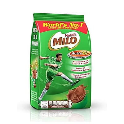 MILO Nestle Activ-Go Powder Health Drink- (Chocolate Flavour) Pouch, 400 G