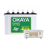 Okaya OPLT 19036 Inverter Battery & Okaya Inverter Ultra Pure 1175 Okaya OPLT 19036 Inverter Battery & Okaya Inverter Ultra Pure 1175